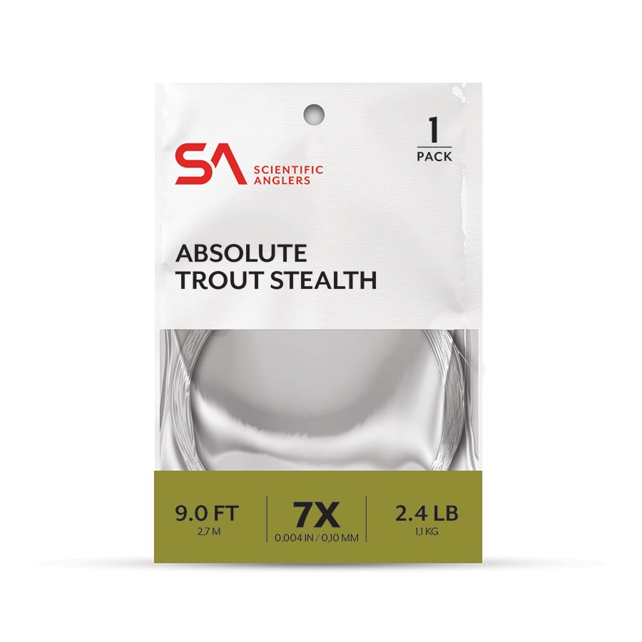 Scientific Anglers Absolute Trout Stealth Leader 9' 1 Pack in Clear